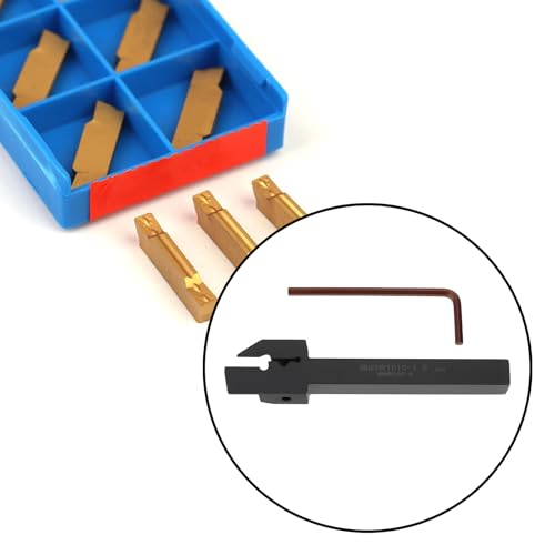 OTOTEC 1 Set Cut-Off Nut-Drehmaschine Werkzeughalter mit kleinem Schraubenschlüssel rechts MGEHR1010-1.5 kompatibel mit MGMN150 Einsätzen
