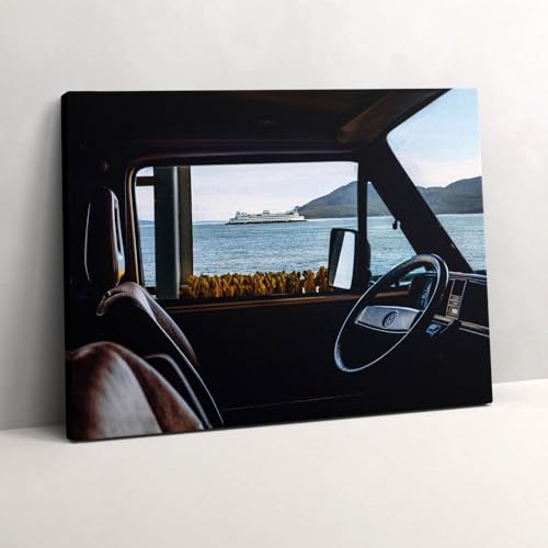 Voiture et vacances au bord de l'eau tableau Wallfluent pour s'évader