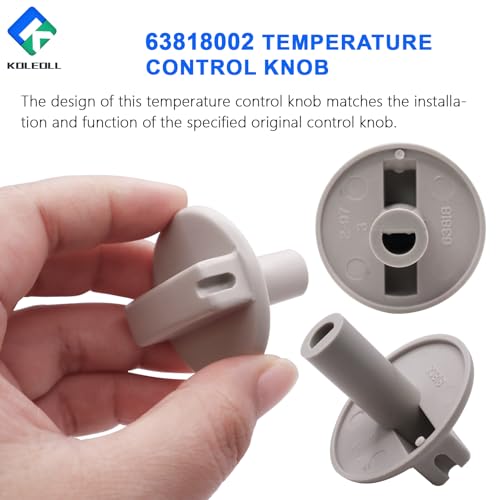 image for KOLEOLL 2 pcs 63818002 Temp Control Knob Replacement for TPI63818002, 