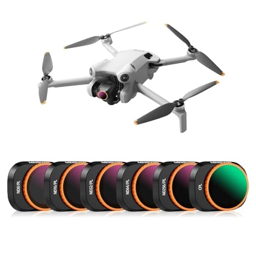 MINGVEN Conjunto de filtros Mini 4 Pro ND/PL, pacote com 6 - (CPL, ND8/PL, ND16/PL, ND32/PL, ND64/PL, ND256/PL) Filtro de densidade neutra compatível com drone DJI Mini 4 Pro