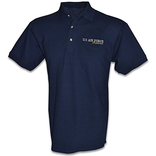 Honor Country US Air Force USAF Retired Polo Golf Shirt - Navy Blue