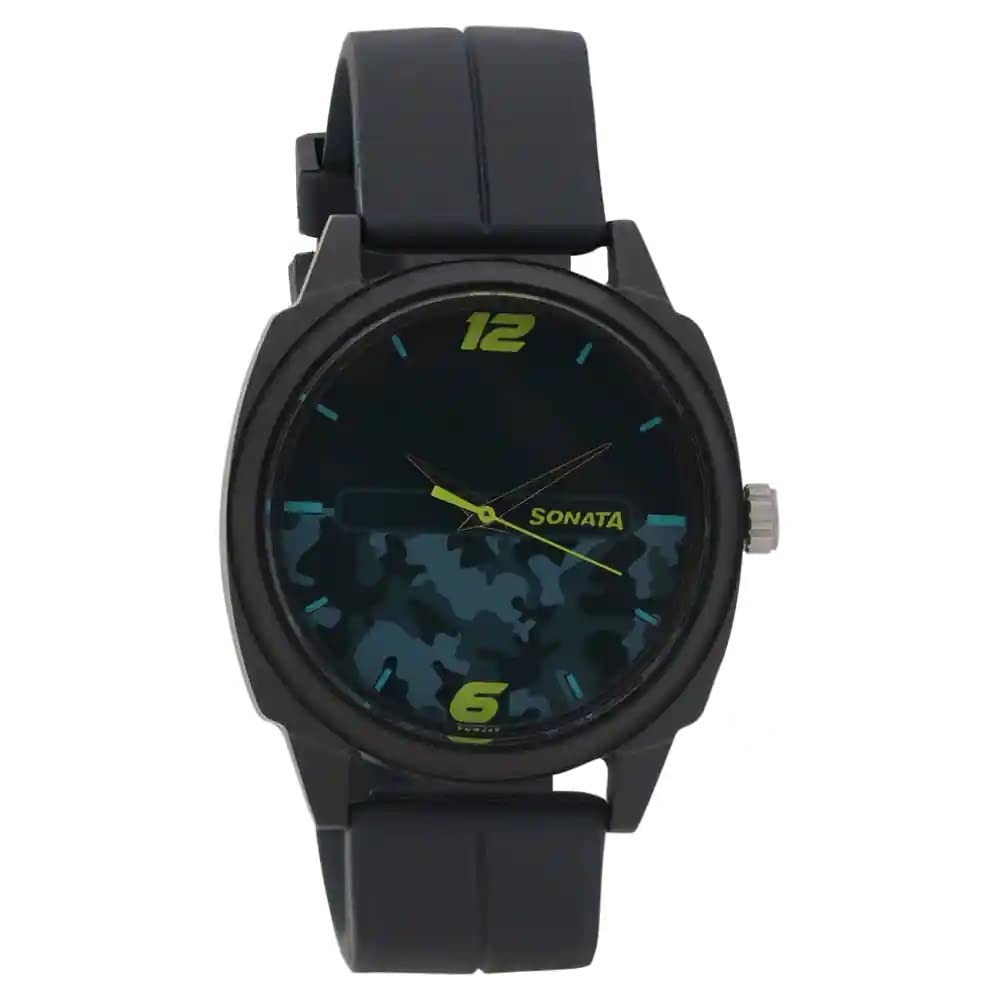 Sonata Camo Multicoloured Dial Plastic Strap Watch for Men-NS77086PP12W (B0BS3MF228) Amazon Price History, Amazon Price Tracker