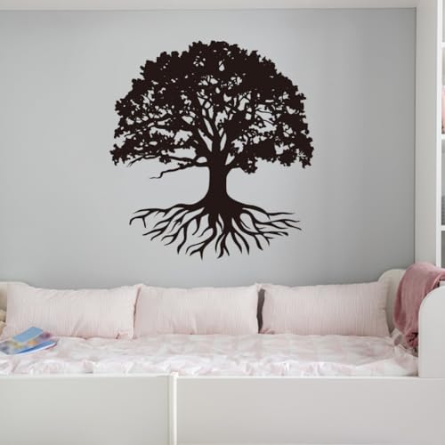 beinkmake Tree of Life Wall Decals Stickers Removable Bathroom Wall Art Decor Peel and Stick Wallpaper Nature Murals Large Size for Nursery Bedroom Living Room Classroom Window Decorations