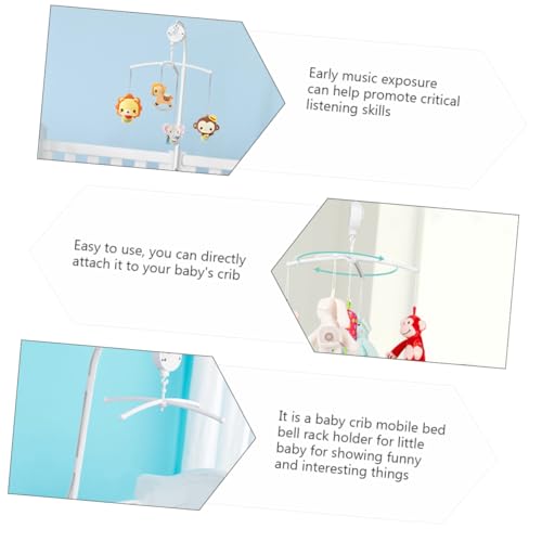 Support mobile berceau musical avec bras pour jouets suspendus de bébé