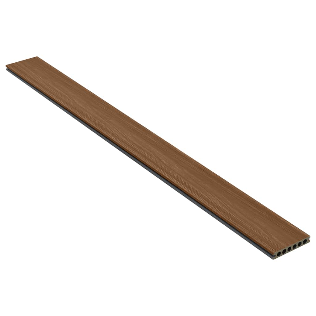 Lot de lames de terrasse WPC marron et gris avec accessoires, 10 m², 4 m de long, coextrudées, 23 mm d'épaisseur, imperméable, aspect bois, pour terrasse, balcon, zone de piscine