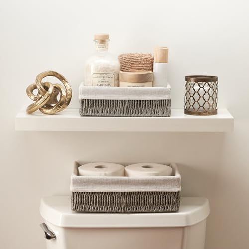 Beautiful Toilet Paper Storage Basket Set of 2 – Decorative Wicke...