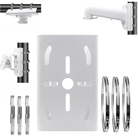 Coolotic Security Camera Wall Mounting Bracket with 3 Loops, Vertical Pole Mount Adapter for CCTV Surveillance Camera PTZ Dome Indoor Outdoor AP Access Point Client CPE Cover