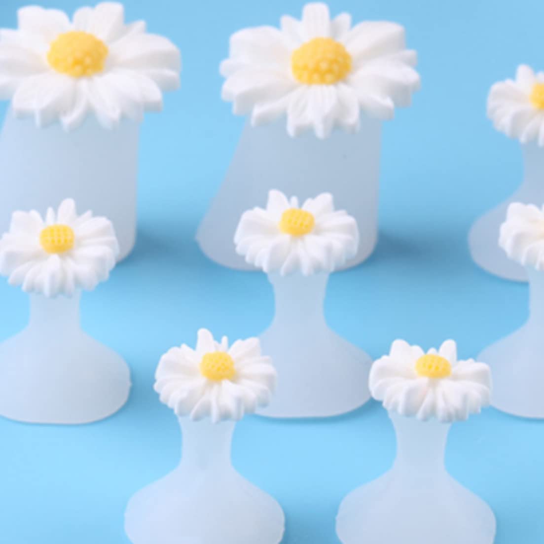 Separatore per unghie dei piedi in silicone Distanziatore per barelle per dita dei piedi Divisore per dita dei piedi a margherita Strumento per manicure per pedicure 8 pezzi Distanziatori per dita dei
