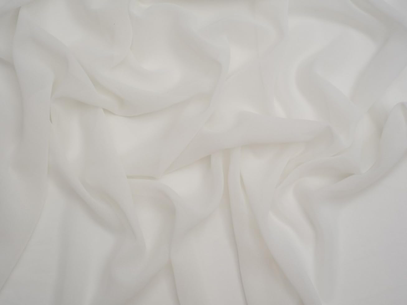 Minerva Core Range Sheer Chiffon Fabric Cream - Lightweight & Suitable for Dressmaking - Approx Width: 150cm / 60" - Sold per metre
