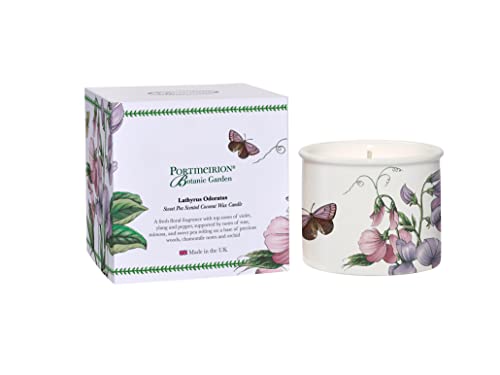 Portmeirion, Botanic Garden Ceramic Wax Candle Sweet Pea #TOP25