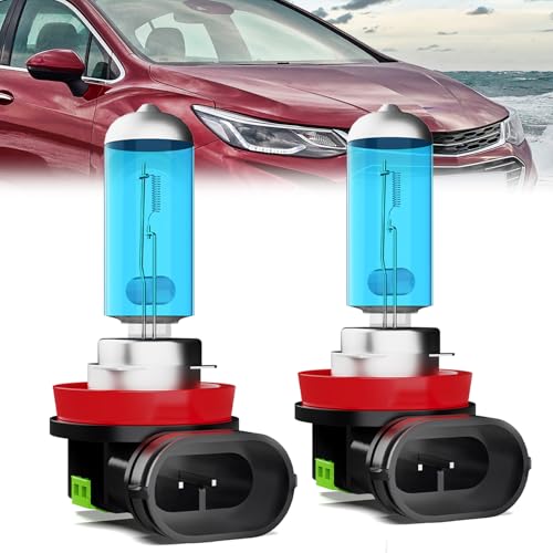 Image of Fog Light Bulbs Compatible With Chevy Cruze 2011-2019, H11 Fog Lights Halogen Light Bulb, Super Bright 6000K White, Plug and Play, Pack of 2