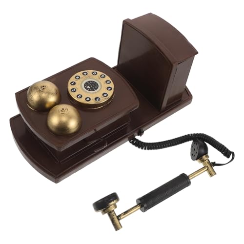 Teléfono de pared vintage con cable retro Operitacx adorno antiguo para decoración de bares