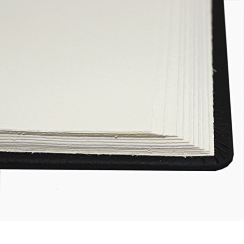 Livre d'or en cuir de vachette noir fait main pour événements - 4