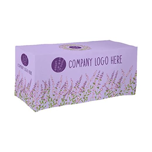 IQ LINENS 6ft Fitted Custom Logo Printed Polyester,Dye Sublimation Tablecloth for Tradeshows & Events