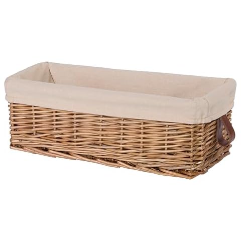 Narrow Wicker Storage Basket for Home Cover