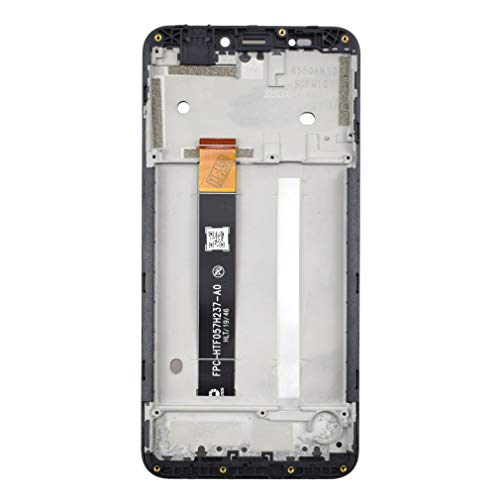 Image of LCD Screen Touch Digitizer Glass with Screen Frame Replacement for Nokia C2 Black
