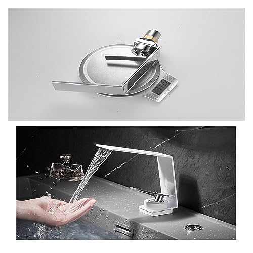 Robinet de lavabo noir en cuivre style cascade de luxe épuré
