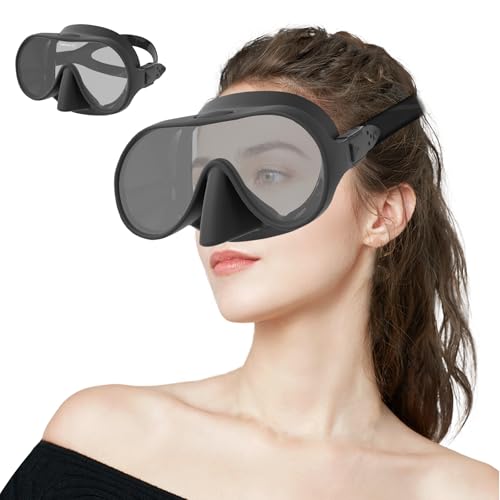 Máscara de Mergulho Profissional, Antiembaçante, À Prova D'água, Visão Ampla HD, Proteção Nasal