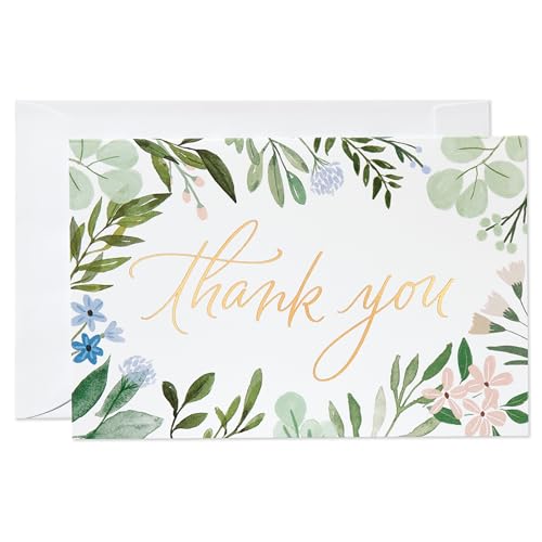Cartes de remerciement mariage et anniversaire motif floral American Greetings x48