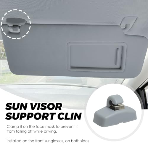 2 Stück Auto Halterung Sonnenblende,Sonnenblenden Haken Clip Kompatibel mit VW Caddy Golf Mk4 Sharan Passat Polo Amarok Transporter T5 Touran Seat Ibiza Leon Skoda Fabia Octavia Superb 3B0857561B