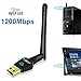 Produktbild Wlan Adapter 1200MBit/s, Dualband (5G/867Mbps + 2.4G/300Mbps) Wlan Stick mit 2dBi Antenna, USB Wifi Dongle 802.11 ac/n/g/b/a Wireless Standards, WiFi-Empfänger für Desktop/PC/Laptop/Notebook 2019