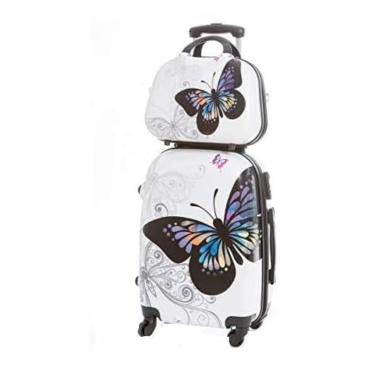 Maleta Grande Mariposas + Neceser
