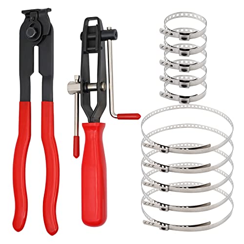 MUALROUS 12 unidades Kit de Alicates de Abrazadera de Arranque Para Juntas CV Kit de Herramientas Para Bandas de Coche Alicates Para Eje de Manguera Automotriz Para La Mayoría de Los Automóviles Cover