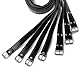 BDSMAGE 7 Stück SM Sex Bondage Sets, BDSM Einstellbar Leder Seile,Handschellen Fesseln Fußfesseln Fetisch Sex Spielzeug für Paar