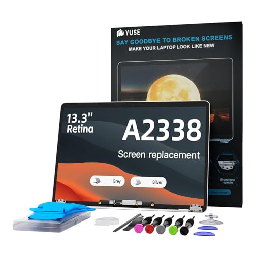 Screen Replacement for MacBook Pro 13 inch A2338 2020 M1/2022 M2 LCD-Silver