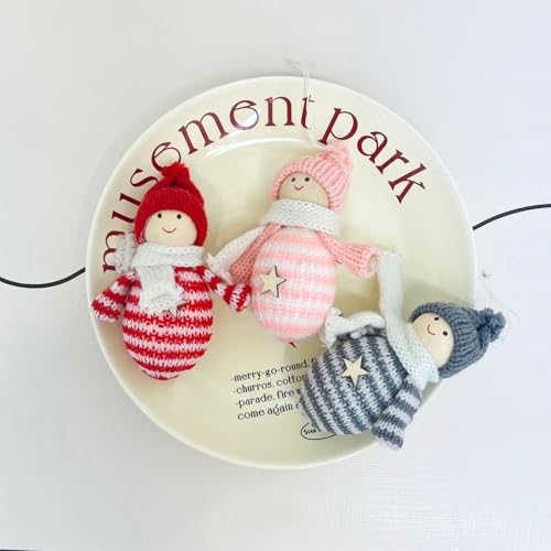 3 Stück Schneemann Anhänger Christbaum Figuren Anhänger...