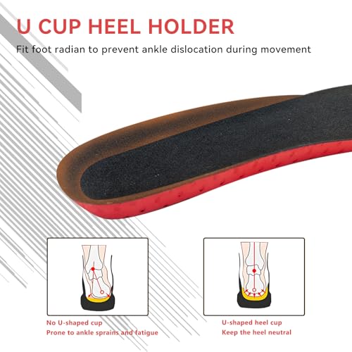 Image of Insoles for Boots, Replacement Square Toe Footwear Inserts for Leather Men's Comfortable Light-Weight and Cushion Shock Absorbing(M12)