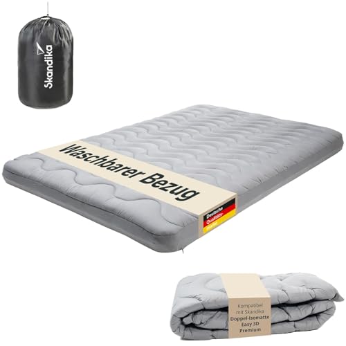 Skandika Bezug für Doppel-Isomatte Easy 3D Premium | Matratzentopper, 195 x 140 x 10 cm, Polyesterfüllung, weich, atmungsaktiv, waschbar, mit Reißverschluss | Matratzen Topper, Matratzenhülle Skandika Bezug für Doppel-Isomatte Easy 3D Premium | Matratzentopper, 195 x 140 x 10 cm, Polyesterfüllung, weich, atmungsaktiv, waschbar, mit Reißverschluss | Matratzen Topper, Matratzenhülle