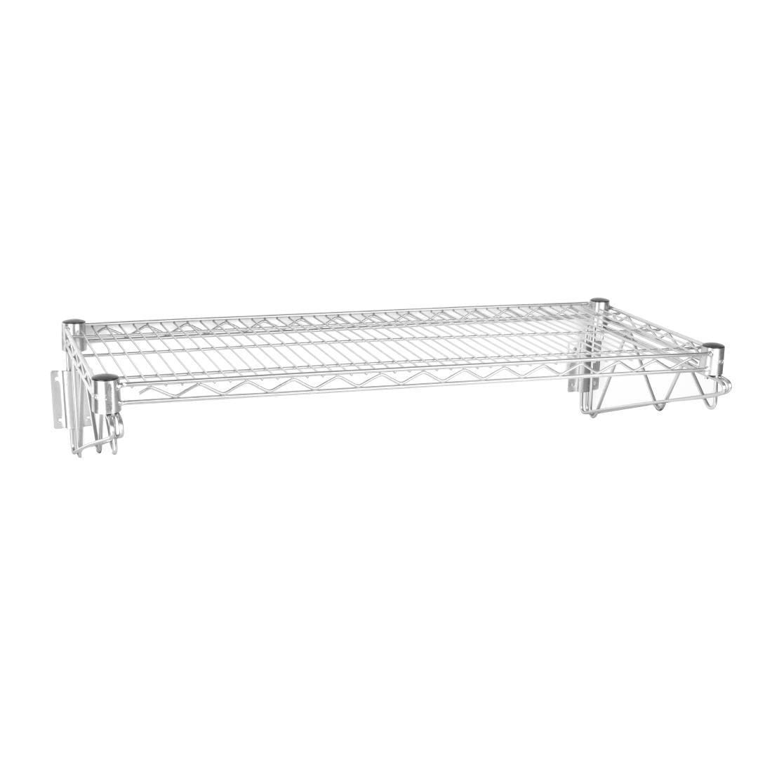 Vogue Wandregal aus Stahldraht, 1220 mm, verchromter Stahl, Größe: 1220 (B) x 360 (T) mm, maximale Belastung: 30 kg, U202