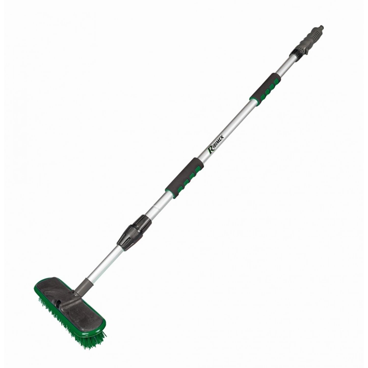 Brosse pour sols à Eau télescopique de 115 à 180 cm, BMI, pour le nettoyage des terrasses et pavés grâce à sa brosse dure