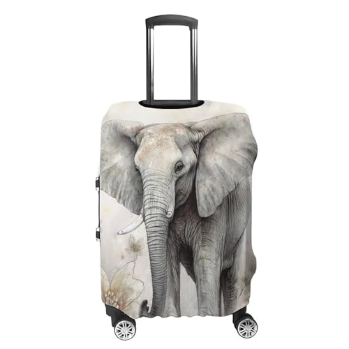 Animals Cute Elephant Travel Luggage Cover Anti-scratch Suitcase Cover Elastic Suitcase Protective Cover Fits 19-32 Inch Luggage L4