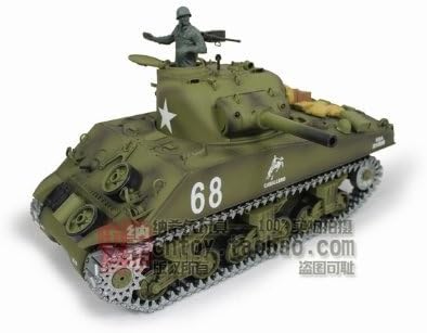 Miniatura 5 de Tanque Sherman M4A3 1/16 US (obús de 4.134 in) Air Soft RC Battle Tank Smoke & Sound (versión actualizada con engranaje y pistas de metal)