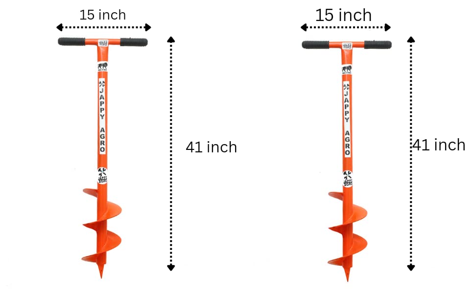 Image of Hand Post Hole balde Digger - Earth Garden Auger Drill Non-Slip Handle, Spiral Drill Planter Bit for Planting Trees, Seedlings, Bedding Plants,Deep Cultivating, 6inch Daimter