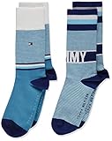 tommy hilfiger turkey taksim  Tommy Hilfiger Jungen TH Kids 2P FINE Stripe Socken, Türkis (Real Teal 005), 35-38 (Herstellergröße: 35/38) (2er Pack)