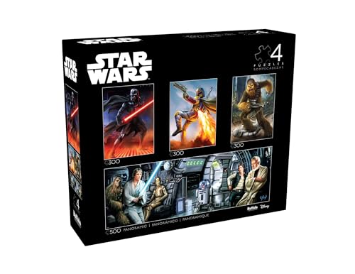 Buffalo Games Star Wars™ Jigsaw Puzzle Multipack - 4-in-1, Classic Multipack 2, 500 & 300 Piece Set - Bonus Poster - Family Game Night - Star Wars Puzzles for Adults by Buffalo Games - Used condition - US$10.12
