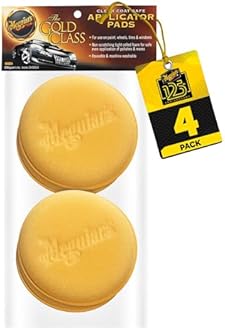 Meguiar's Foam Applicator Pad 4 Pad (Car Polish/Wax Applicator) Durable & Washable