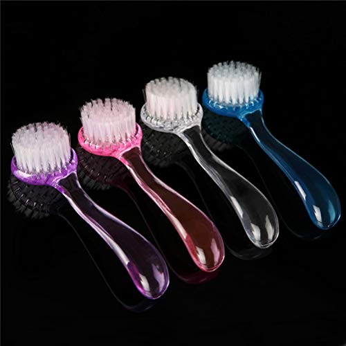 SUPVOX Cepillo de limpieza facial 4PCS con tapa Cepillo facial de cerdas suaves para limpieza profunda de poros… - Imagen 3