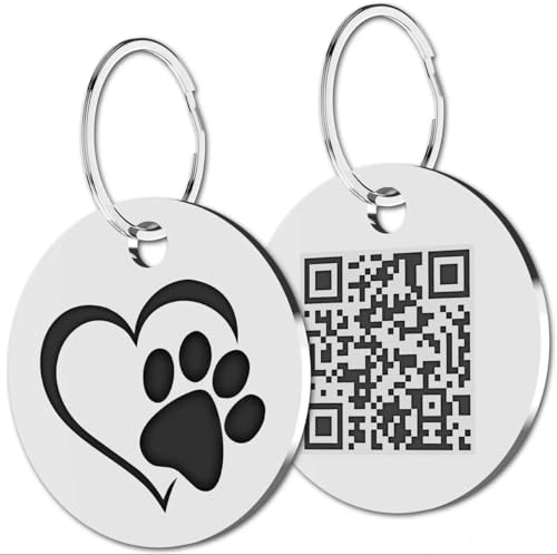 316L Stainless Steel Pet ID Tags, Cats Dogs Personalized Tags, Pets Collar Accessories, Custom Engraved Pets Accessories, Four Legged Child Necklace, Pets Anti- Lost Stainless Steel Nametags -Medium