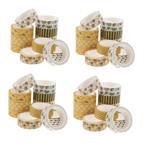 SHINEOFI Cinta De Flores Adorno De Jardín De Abejas Envase Adhesivo Transparente Pegatina Cintas Autoadhesivas De Bricolaje Cinta Washi De Colores 12 Rollos*4