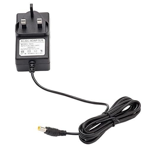 14V AC/DC Adaptor Power Cable for Samsung Monitor S22F350FHR S22A330 S22F352 S24D300HL S27D390H S27D360H C24F390FHR C24RG50FQR C27R500FHR SF35 CR50 CRG5 CF39 SyncMaster Gaming Monitor Charger