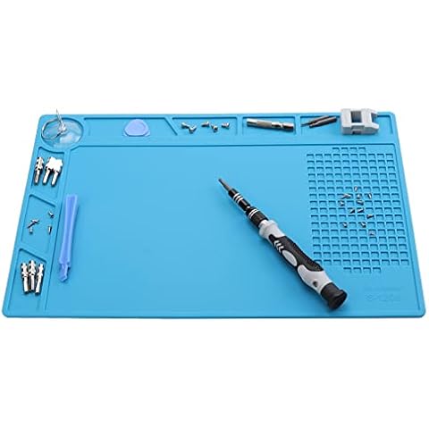 WiMas Silicone Soldering Mat, 500℃ Heat Resistant Non-Slip Silicone Repair Mat Flexible Electronics Repair Pad Work Repair Mat for Welding and Soldering Station Cover