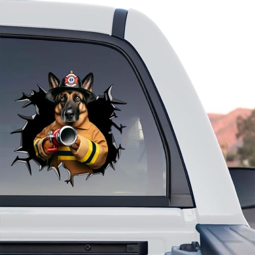 Image of Cute Dog Stickers for Car Window Decals Waterproof Funny Sticker (German Shepherd Car Sticker)
