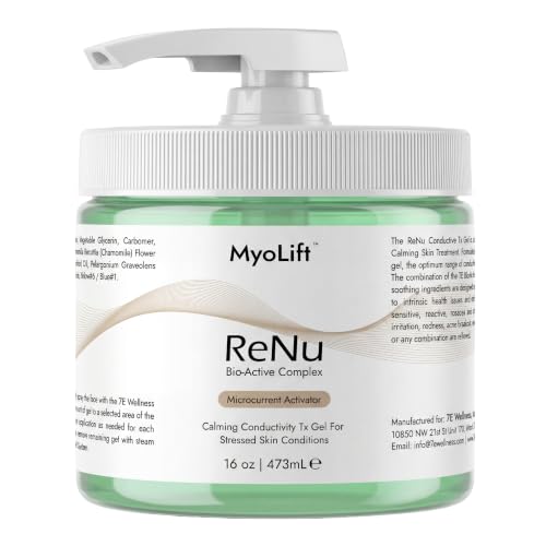 7eWellness Myolift ReNu Conductive Gel for Microcurrent, Renu Mic...