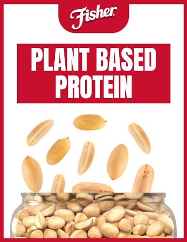 Image of Fisher Oven Roasted Never Fried Peanuts, 24 Ounces, Pack of 6 | Snacks For Adults, Made With Sea Salt, No Added Oils, No Artificial Ingredients Or Preservatives, Gluten Free, Bulk