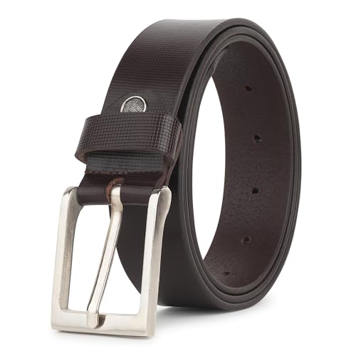 Image of HAYES LONDON Genuine Leather Belt for Men, Original Top Grain Formal and Casual Belt, Lifetime Leather Warranty (36, Sigma Brown)