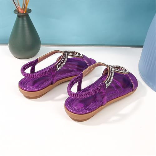 Image of Toddler Girls Sandals Sparkly Rhinestone Girl Shoes Soft Rubber Princess Summer Wedding Party for Little Kid /Big Kid